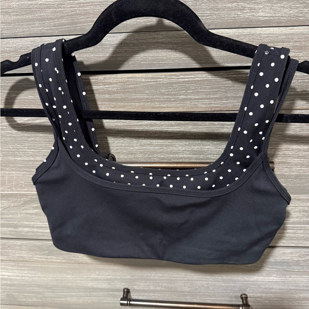Liaison the label double layer core bra size small black polka dot